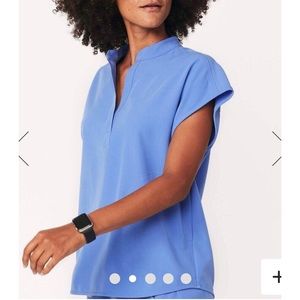 FIGS Rafaela Mandarin Collar Scrub Top